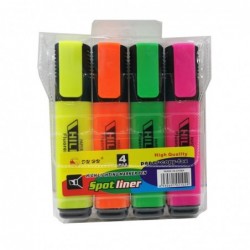 MARQUEUR FLUO POCH DE 4 SPOT LINER