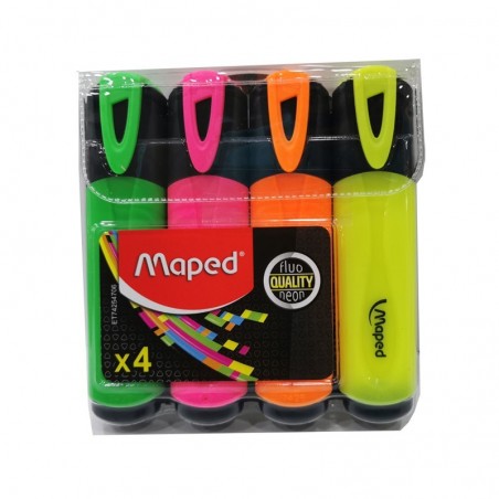 MARQUEUR FLUO POCH DE 4 MAPED