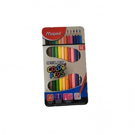 CRAYON COULEUR 12/18 MAPED METAL