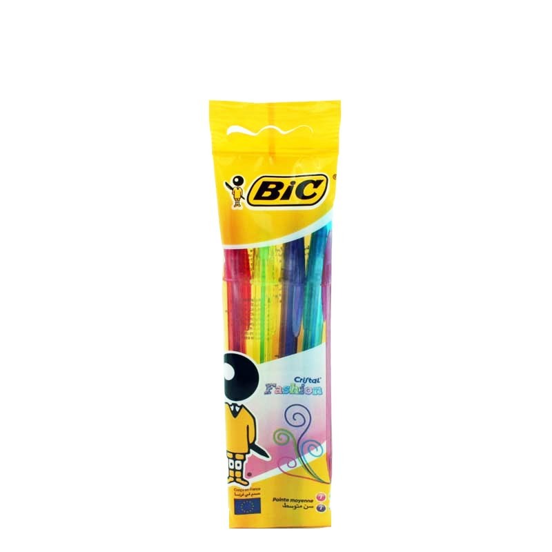 Stylo BIC CRISTAL FASHION POCHETTE DE 4